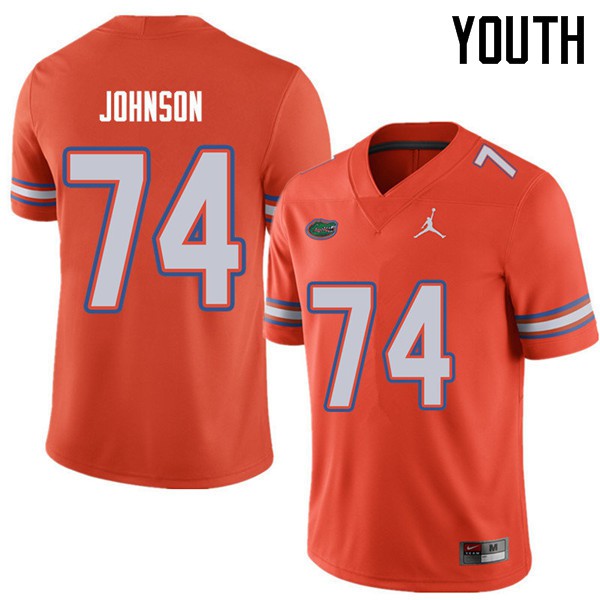 Jordan Brand Youth #74 Fred Johnson Florida Gators College Football Jersey Orange